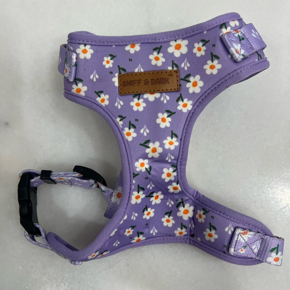 Sniff & Bark Purple Floral Dog Harness XS